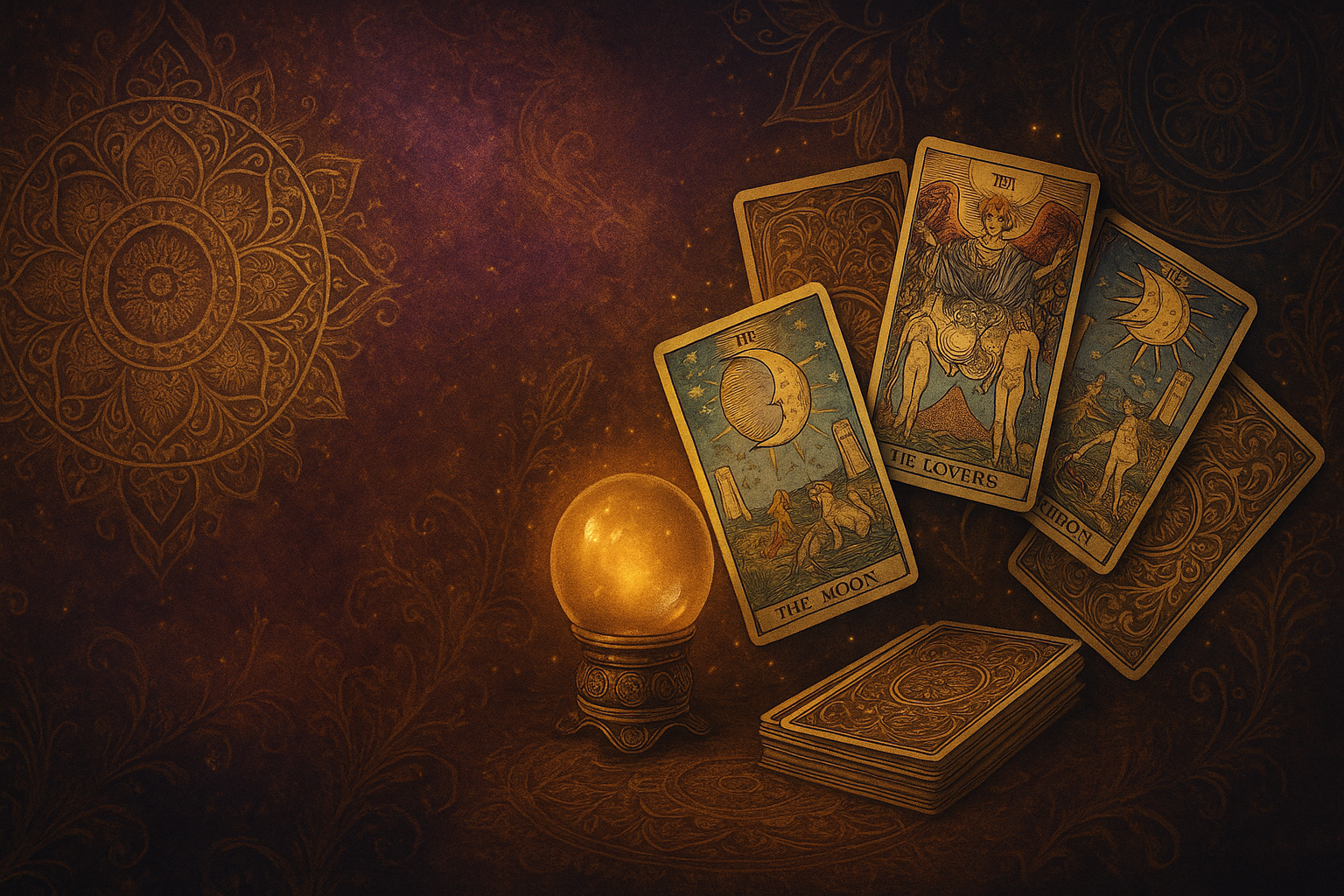 Fondo místico Tarot de los Enamorados